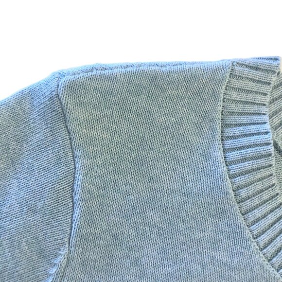 KINROSS 100% Cotton Sweater Iced Aqua Short Sleeve Round Hem Crew Neck Size L - Picture 5 of 14